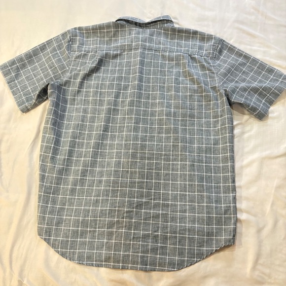 ORVIS Men's Short Sleeve Plaid‎ Button Up Shirt Gray White Size L Casual - Picture 2 of 8
